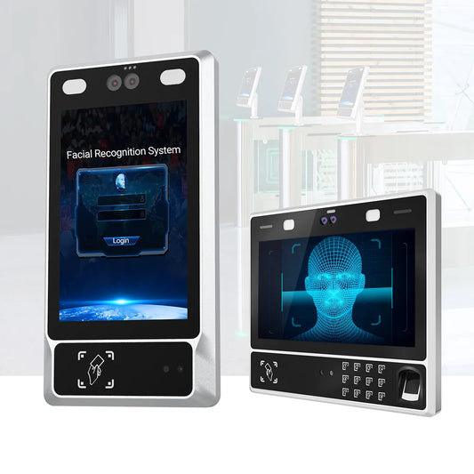 11.6 Inch Large Screen AI Face Recognition Biometric Access Control Terminal Fingerprint RFID Card Reader Time Attendance System