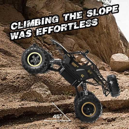 2 Batteries 1:12 Rock Crawler Rechargeable Off Road Truck 4WD  Metal Shell LED Headlights RC Remote Control Off Road Car Truck